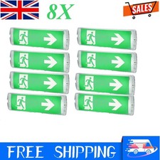 8X LED EMERGENCY LIGHT FITTING BULKHEAD 3WATT IP65 MAINTAINED NON-MAINTAINED 