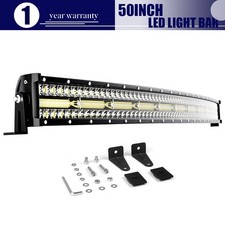 288w Triple Row 50 Led Light Bar Flood Spot Combo Off Road Driving Lighting 288w Triple Row 50 Led Light Bar Flood Spot Combo Off Road Driving Lighting