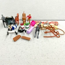 Assorted Toy Western Accessories Saddles Harnesses Saddle Bags Riders + More