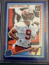 2025 Panini Donruss Optic Rated Rookie Blue Hyper Emeka Egbuka #265 Buccaneers
