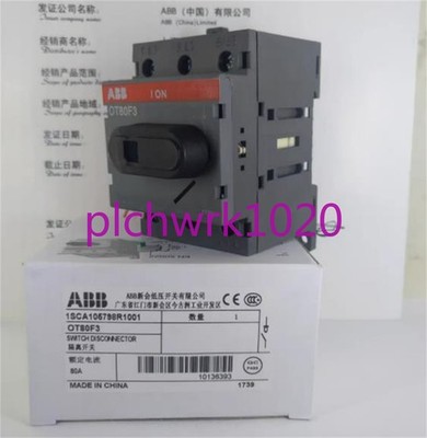 1PCS NEW IN BOX   isolation switch OT80F3 base plate and DIN rail mounting *uq