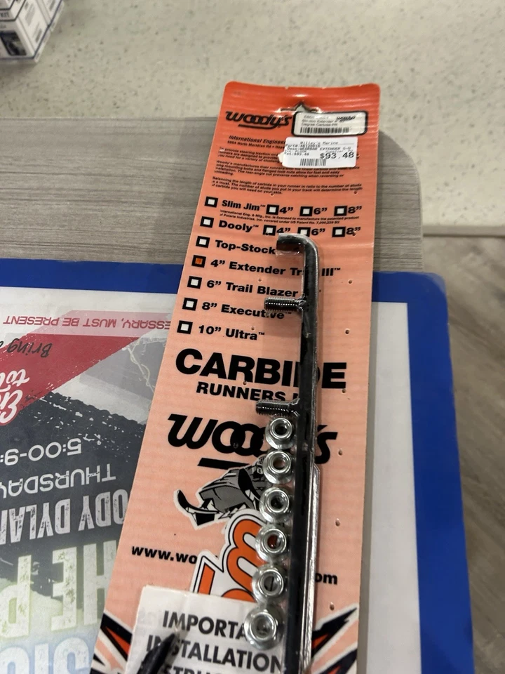 Woodys - ESD3-9350 - Extender Trail III Flat-Top Carbide Runners - Image 3 of 4