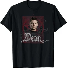 Supernatural Dean Winchester Goth Pentagram & Birds TV Show T-Shirt