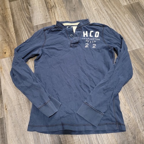 Y2K Hollister Long Sleeve Top Womens Large Huntington Beach Surfer Hula Henley