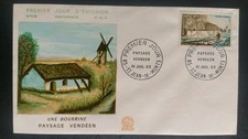 Enveloppe Premier Jour Timbre Vendée N° 1439 Oblitéré St Jean De Monts 1965
