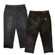 Vintage Marithe Francois Girbaud Black Faded Baggy Jeans 40x32 Y2K Skate Hip Hop