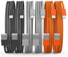 USB to Lightning Cable [Apple MFi Certified]  6Pack(3/3/6/6/6/10 FT) Multicolor