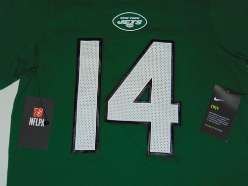 Nike Dri Fit Boys T Shirt Large 14-16 Cotton Green NFL DARNOLD 14 NY Jets - Picture 4 of 10