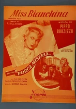 GIANT ORIGINAL SCORE 1951 FILM PIG MISERY ISA BARZIZZA CARLO CROCCOLO