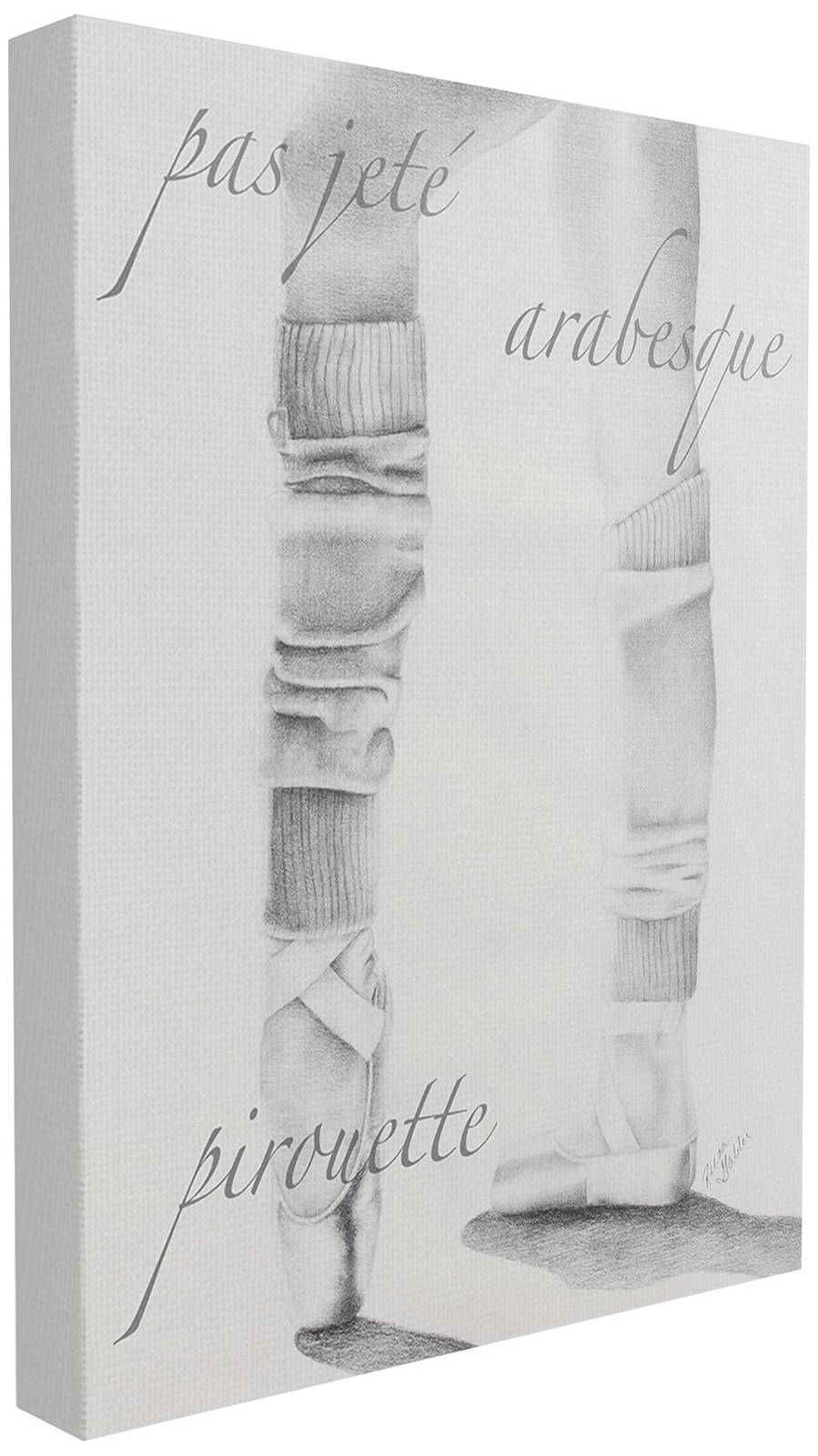 The Room by Stupell Black and White Ballet Silouhette Typography Wall Plaque,...