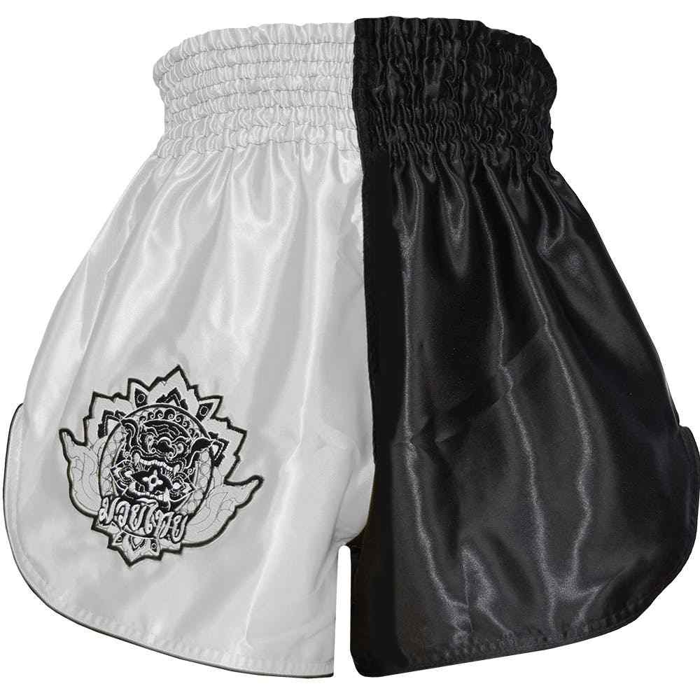 Tenace MMA Pantaloncini - Pantaloncini da allenamento Grappling, BJJ, Boxe, Arti Marziali, bianco, S