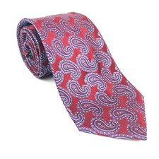 PRONTO UOMO 100 Silk Tie Men's 58" Long NWOT Burgundy Red Paisley Necktie