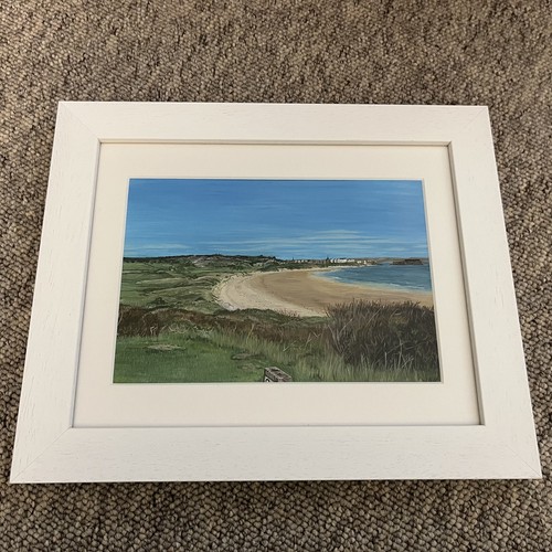 Hole 9, Tenby Golf Club, Jenkins, Framed Print, Painting Pembrokeshire Tara Hale - Picture 3 of 5