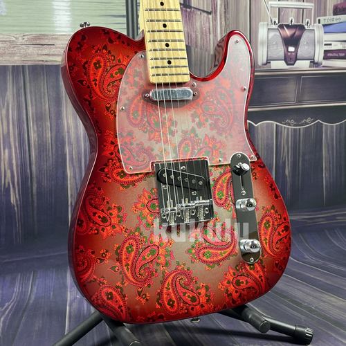 H Custom Shop Red Paisley electric guitar maple fretboard USA In stock Hot sell - Picture 6 of 10