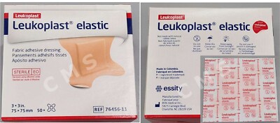 BSN COVERLET Adhesive 4-Wing Fabric Bandages 3''x3'' 50 Elbow Knee Sterile 00385
