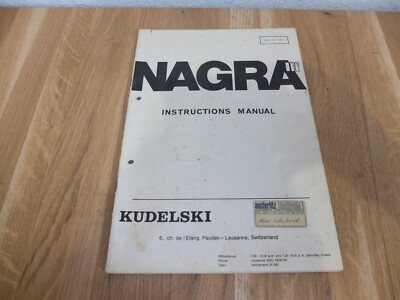 Nagra Kudelski III Bedienungsanleitung TOP !!! Reinschauen !!!