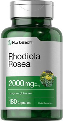 #ad Rhodiola Rosea Root Extract 2000mg 180 Capsules by Horbaach $16.99