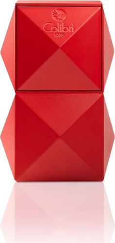 NEW !! COLIBRI QUASAR 3 TORCH JET FLAME TABLE LIGHTER / RED - Picture 2 of 2