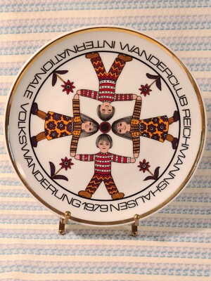 1979 KAHLA Plate - International Hiking Club Reichmannhausen Folk Hike - 7.5''