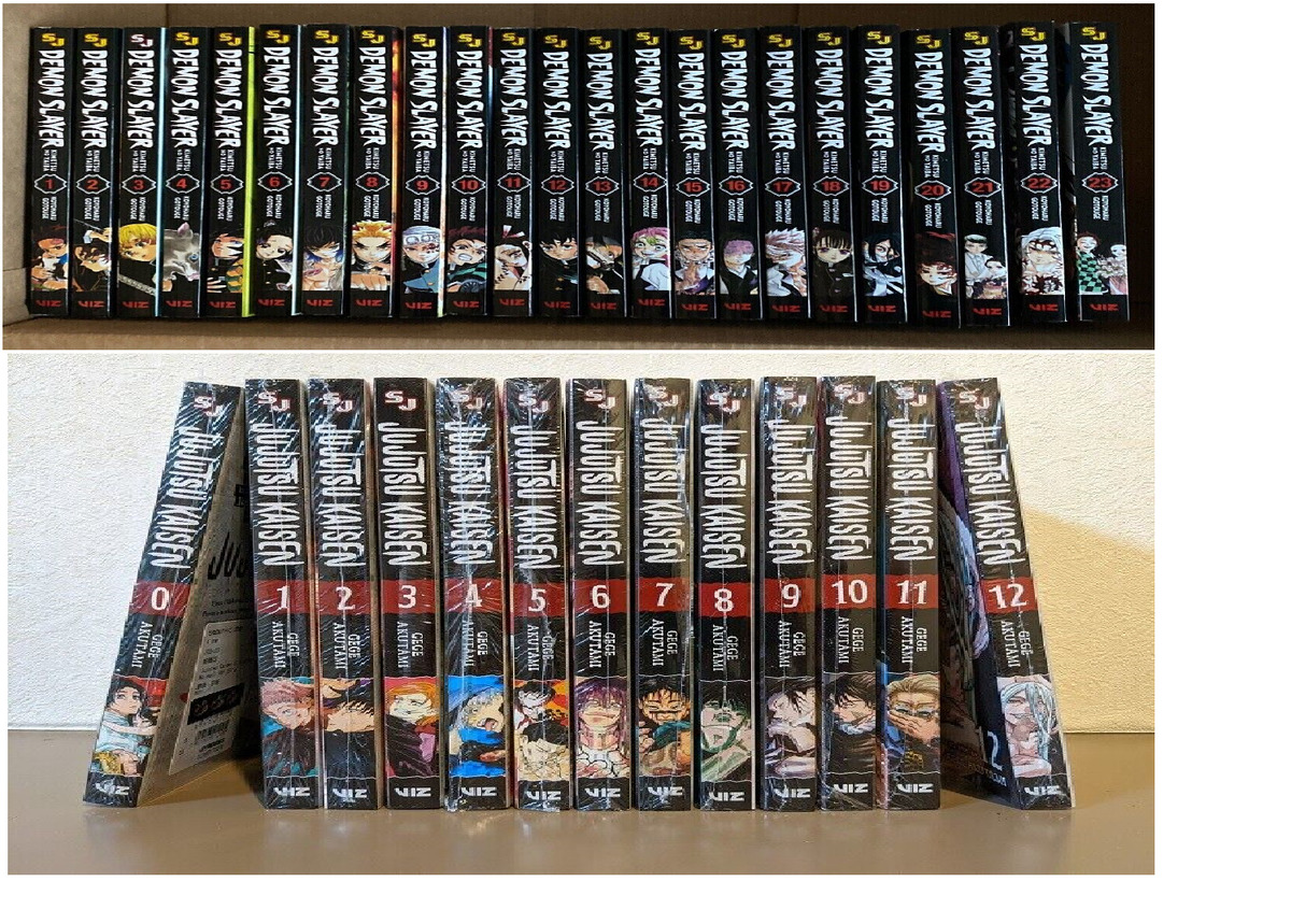 Manga Lot of 13 Books -- One Punch Man, Demon Slayer, Jujutsu Kaisen