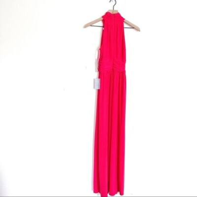 Eliza J High Neck Maxi Dress in Pink at Nordstrom, Size 0