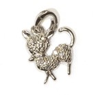 New 925 Sterling Silver .10ct diamond cat pendant 1.6g estate vintage — photo 4