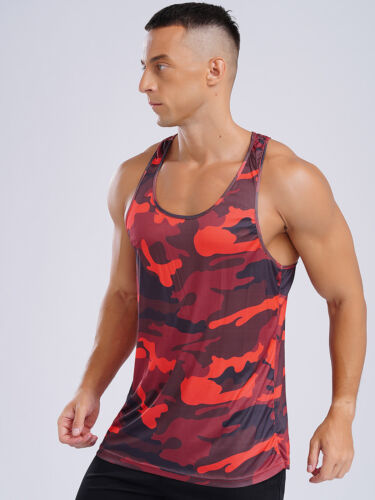 Men Gym Tank Top Vest Sleeveless Bodybuilding Fitness Muscle Workout Tee AU - Picture 15 of 77