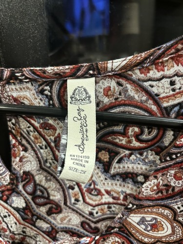 American Rag Paisley Peasant Dress 2XL 1 - Picture 3 of 5
