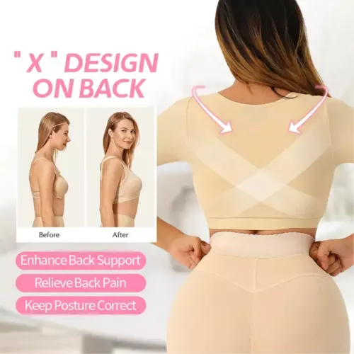 Women's Arm Shaper Post Surgery Compression Sleeves Slimming Fajas Arm Lipo Top - Picture 4 of 21