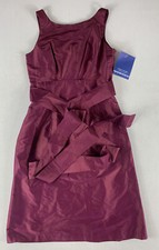 COREN MOORE BRIDES & MAIDS DRESS WOMENS SIZE 2 BURGUNDY MADE IN USA