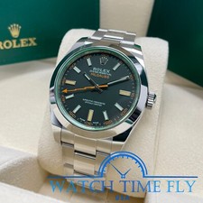 Rolex 116400GV Milgauss 40mm Stainless Steel Watch Black Dial With Green Crystal 6