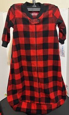 Carter's Red/Black Buffalo Check Fleece Sleep Bag 3/6 month NWT 