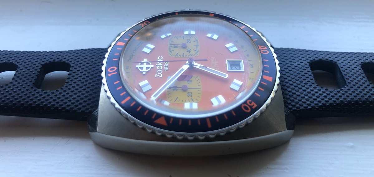 ZODIAC VINTAGE SEA DRAGON ZO2232 CHRONOGRAPH QUARTZ SWISS (New