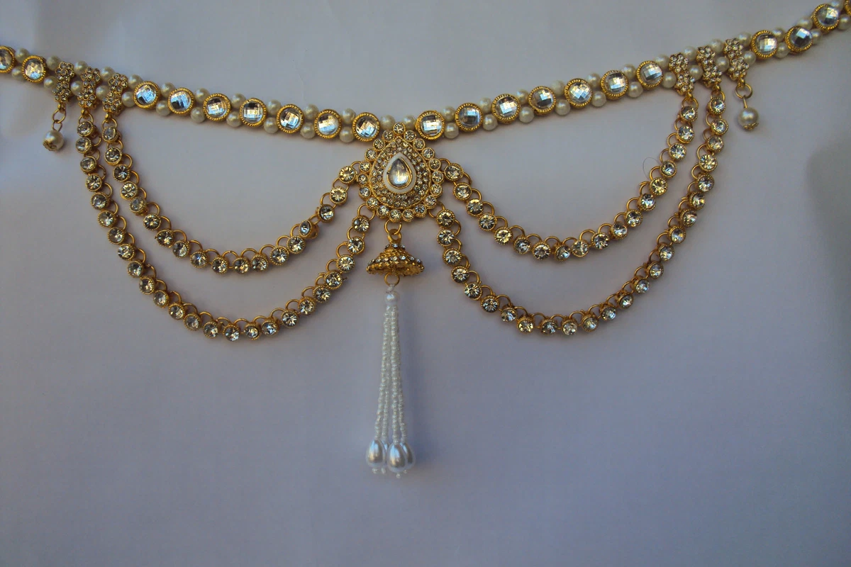 Exclusive simple golden chained waist belt kamarband belly hips chain