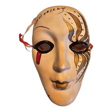 Vintage Ceramic Mask New Orleans Mardi Gras Handpainted Painted Wall Hanging