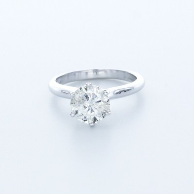 2 1/2ct D SI2 Round Natural Diamond 950 Plat. Solitaire Engagement Ring