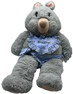 Vintage Biggsy Plush Stuffed Bear 25” American Greetings AmToy Bib