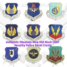 New Air Force Security Police SP Beret Crests Most Command TAC ACC ATC USAFE MAC