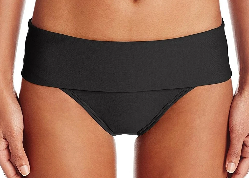 Parte inferior de bikini retro Next negra Good Karma Power House con bandas talla S para mujer Foto 2 de 2