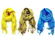 SET OF 3- The Pashmina Ladies 100 Viscose Soft Scarf Shawl Wraps