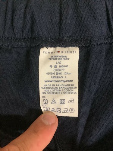 Tommy Hilfiger Mens Dark Navy Tenue De Nuit Drawstring Sleepwear Shorts Size L Ebay