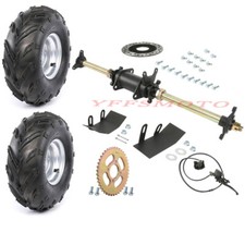 28'' Rear Shaft Axle Kit Foot/Hand Brake Sprocket 6'' 7'' Tire for Golf ATV Quad