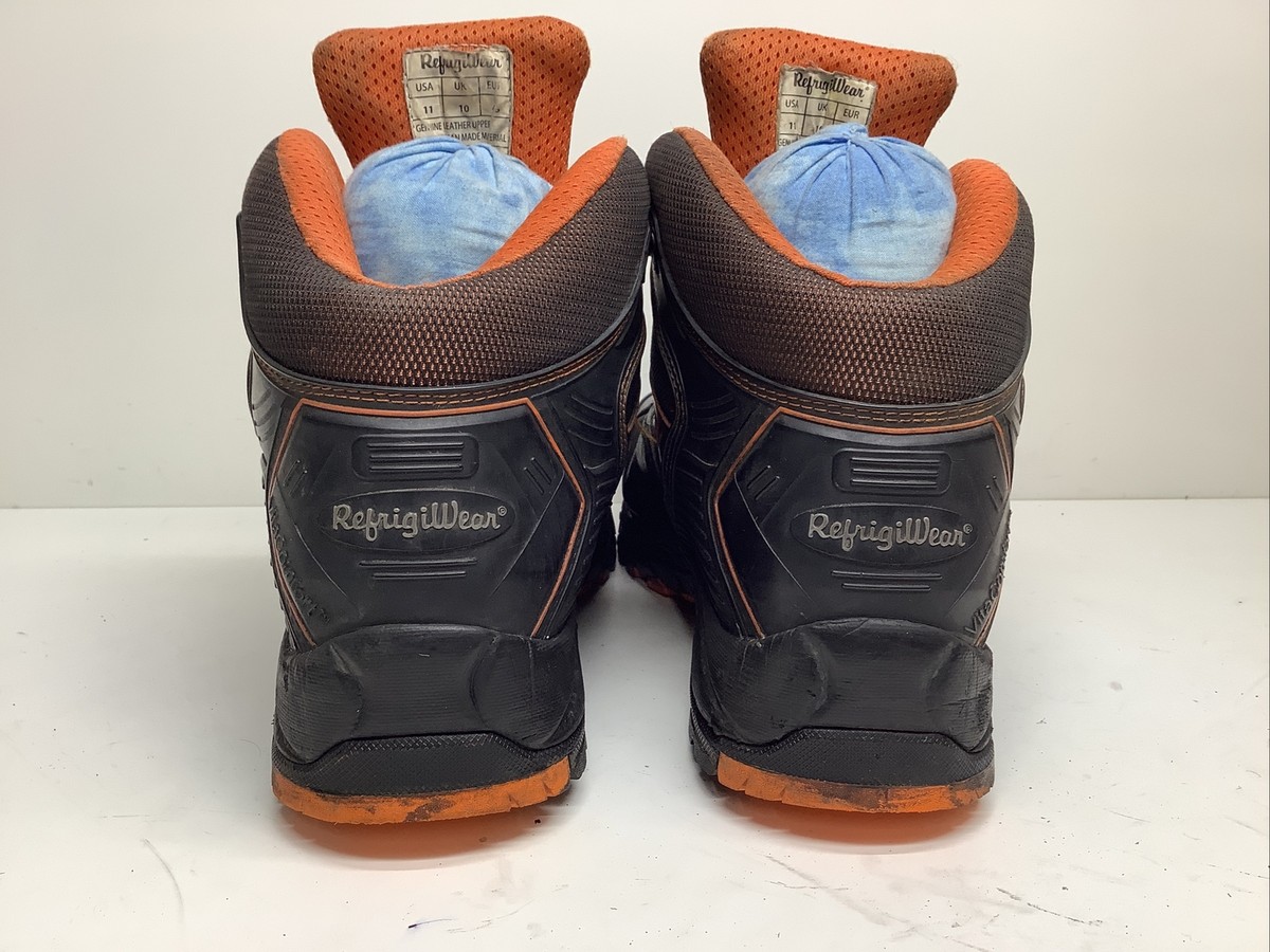 RefrigiWear Steal Toe Men\'s Black and Orange Waterproof Work Boots Ice Viking Work Boot (1230) | RefrigiWear main image 4