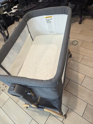 Jimglo 3 in 1 Baby Bassinet Rocking Bassinet with Storage Basket and Wheels A...