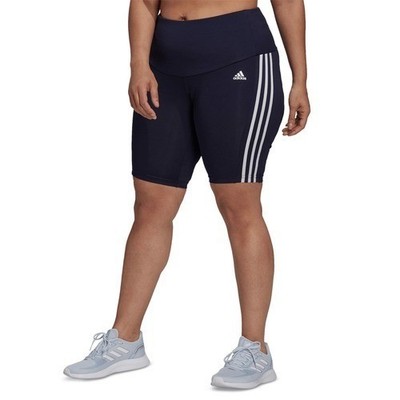 Adidas Womens Plus Size Designed 2 Move High-Rise Biker Short Blue Size 3X