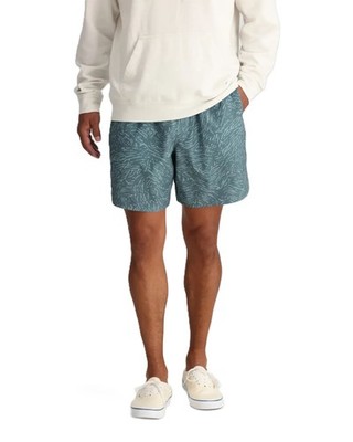 Free Fly Reverb Men's Casual Shorts, Tidal Flow Print Stormy Sea, Medium