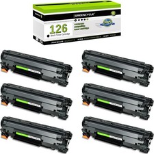 6-Pack Canon 126 CRG126 Black Printer Toner for LBP6200d LBP6230dw LBP6230dn