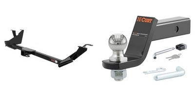 CURT Trailer Hitch Towing Kit 2in Receiver, Ball Mount, Lock, Pin & Clip - 13389
