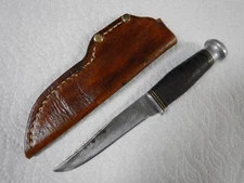 Vintage early Kinfolks Fixed Blade 5" Knife USA