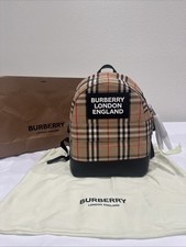 Burberry Kids Small Nico Backpack Beige Black...